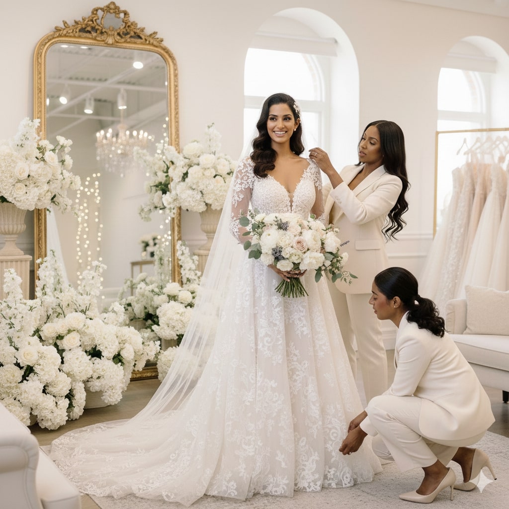 Romantic bridal styling